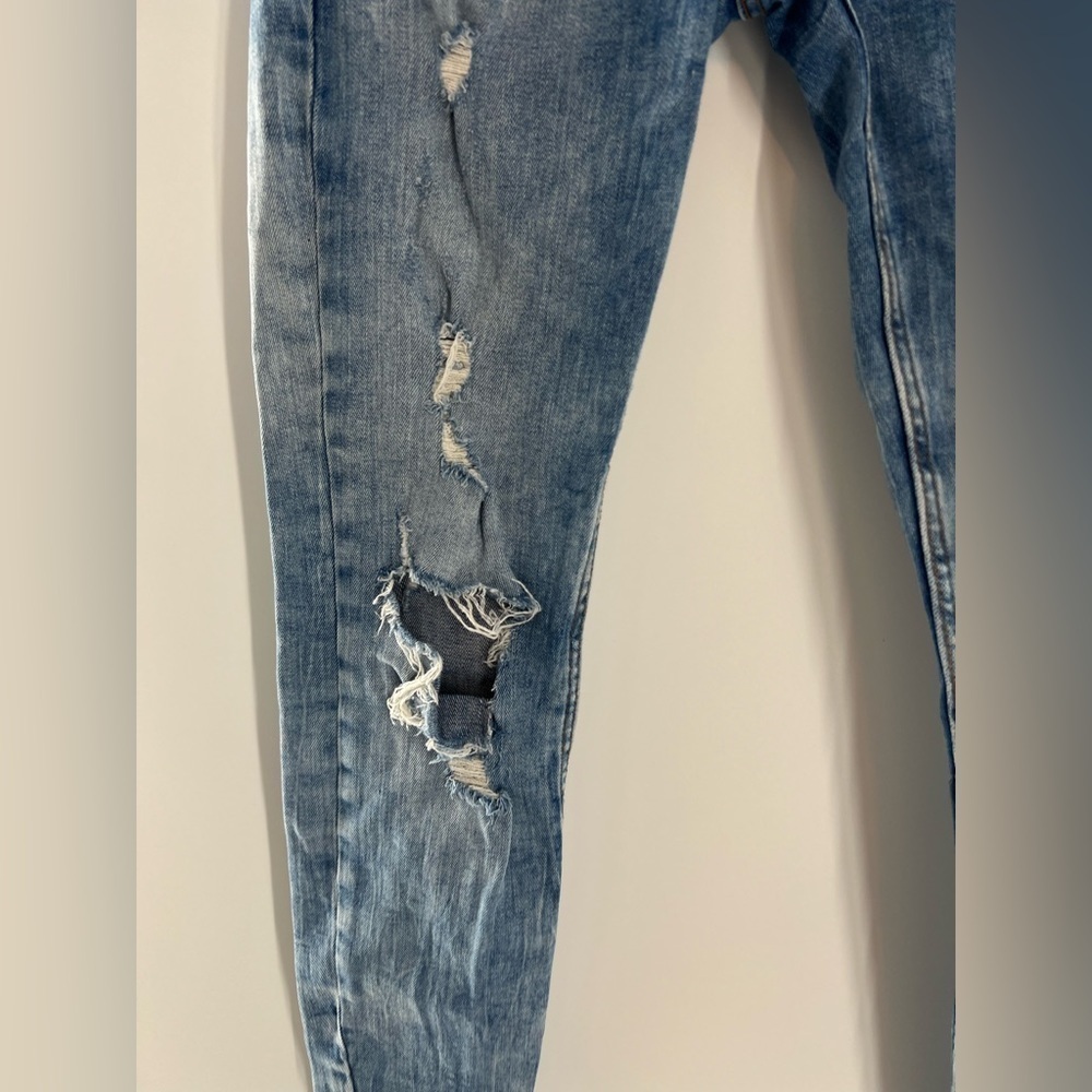 ZARA TRAFALUDO DENIM MAKER DESTROYED RIPPED ZIP HEM BOTTOM 06 - Picture 6 of 7